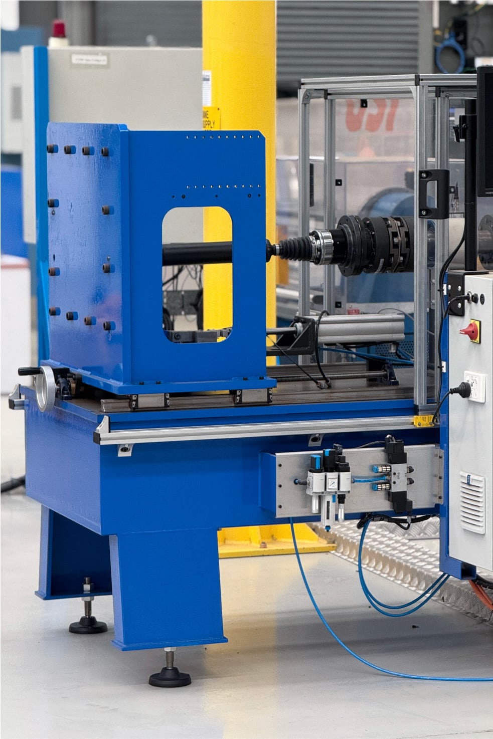 Drive shaft validation on the test bench