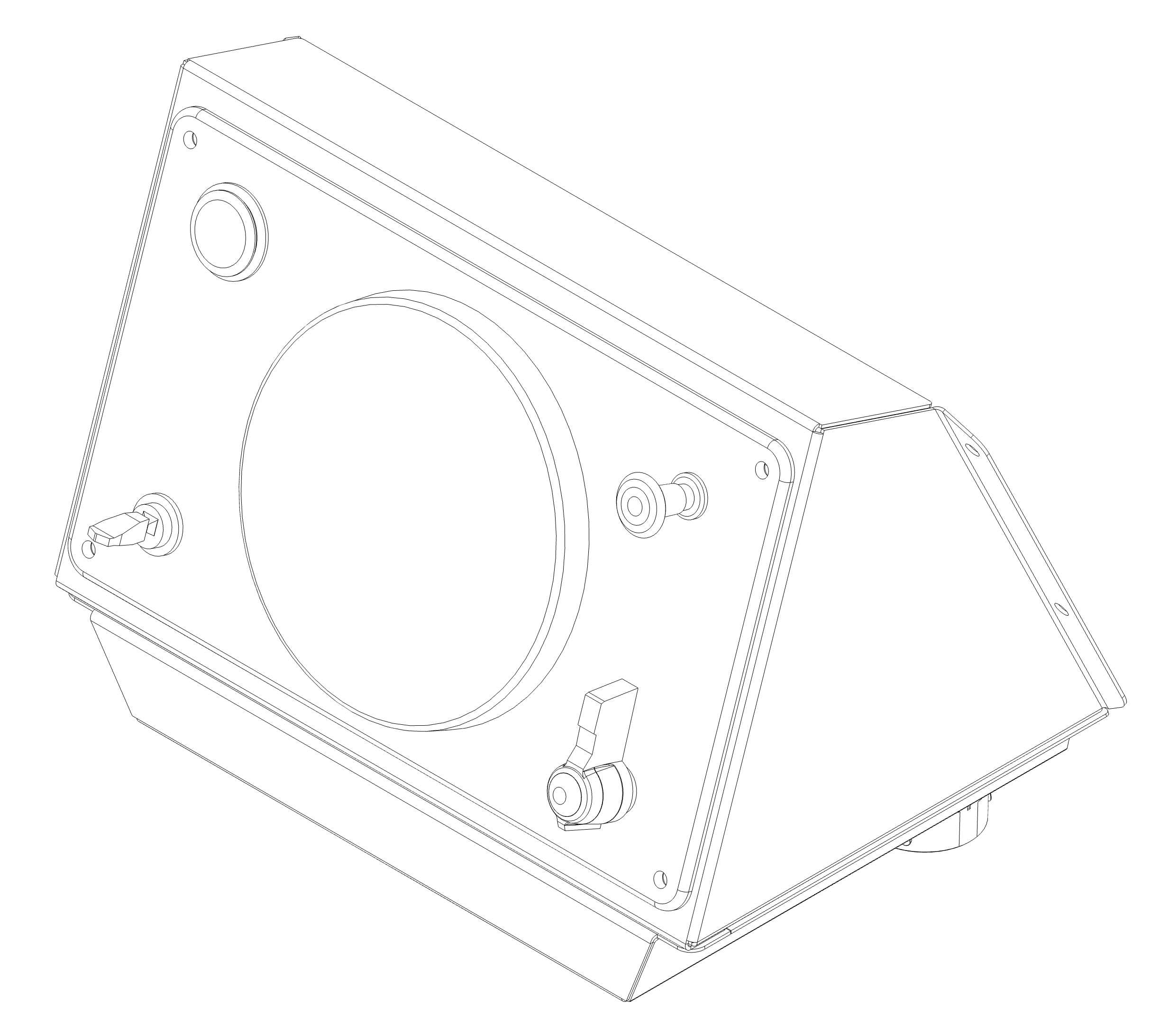 Fusion 360 drawing of the dashboard panel, assembled view