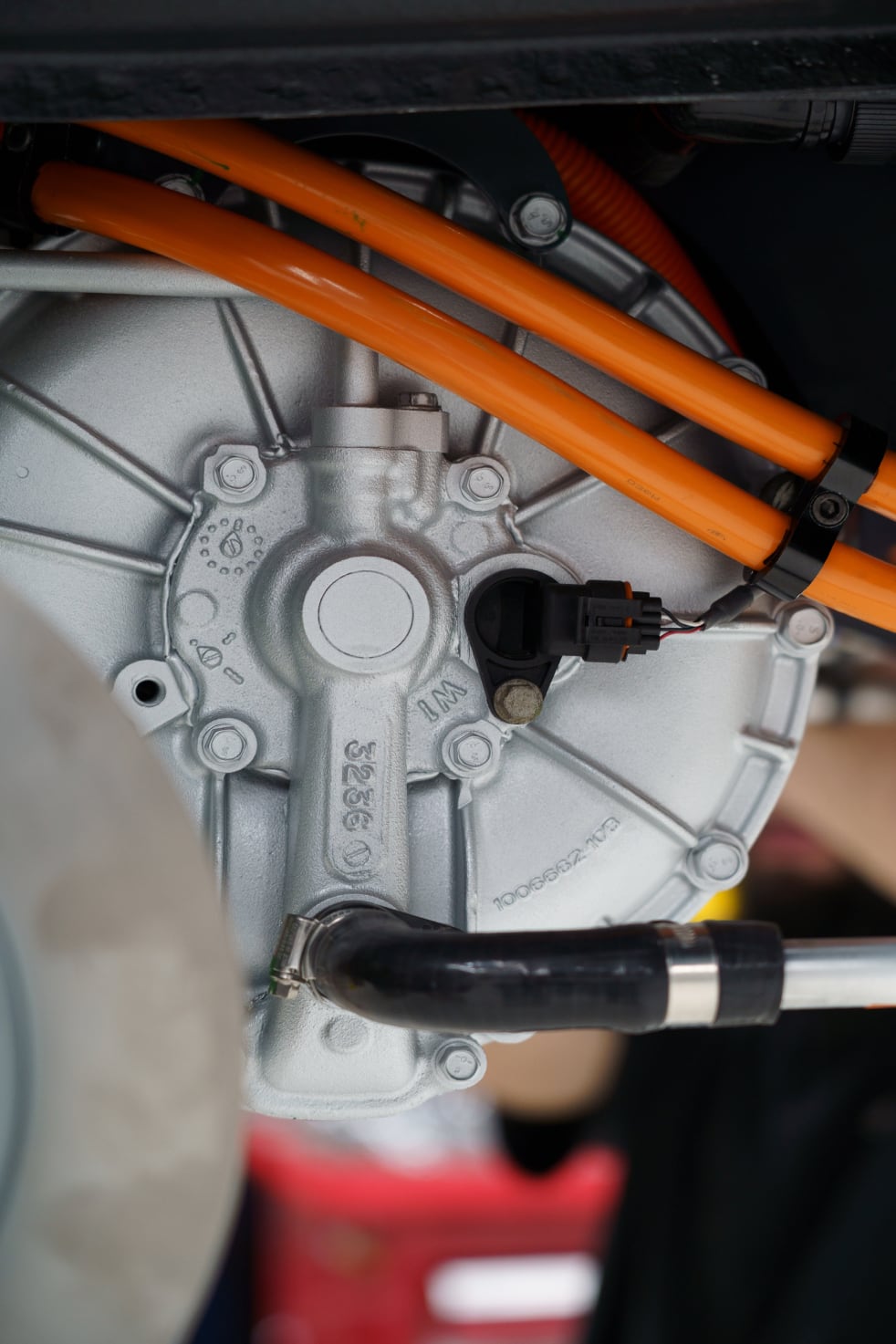 911 electric motor in the engine bay